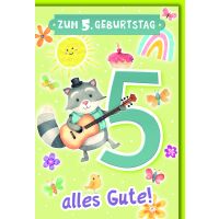 5. Geburtstag Glückwunschkarte mit Umschlag...