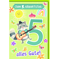 5. Geburtstag Glückwunschkarte mit Umschlag...