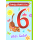 6. Geburtstag Glückwunschkarte mit Umschlag getigerte Katze Zum 6. Geburtstag alles Gute