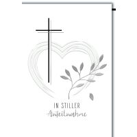 Trauer Kondolenz Beileidskarte mit Umschlag In stiller...