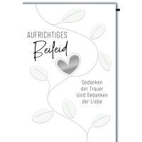 Trauer Kondolenz Beileidskarte mit Umschlag Aufrichtiges...