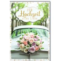Hochzeitskarte mit Umschlag Oldtimer mit...