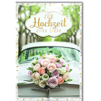 Hochzeitskarte mit Umschlag Oldtimer mit...
