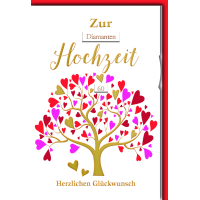 Hochzeitstag Glückwunschkarte mit Umschlag  und...