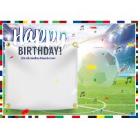 Geburtstag Musikkarte Soundkarte A5 Fußball...