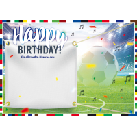 Geburtstag Musikkarte Soundkarte A5 Fußball...