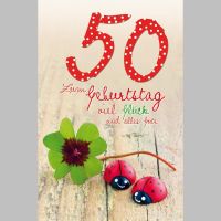 50. Geburtstag Glückwunschkarte mit Umschlag 50....