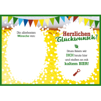 Geburtstag Musikkarte Soundkarte A5 Bier Prost, Song Kaum...