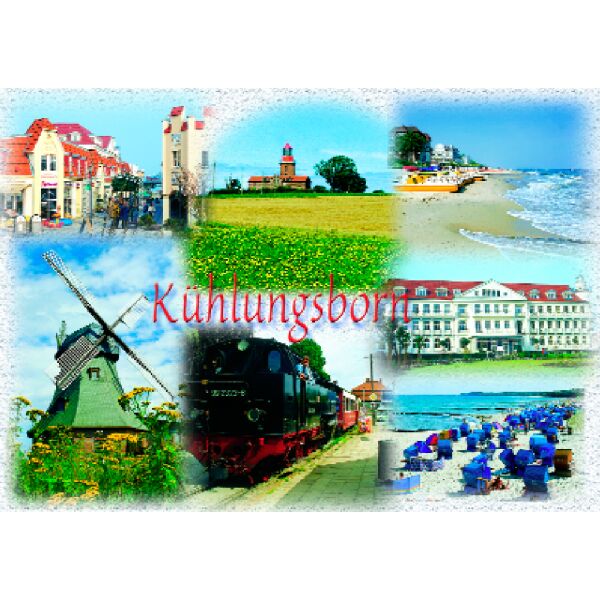 Kühlungsborn Postkarte Ansichtskarte 7 Fotos Eisenbahn Ostseebad