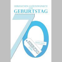 A 70. Geburtstag Glückwunschkarte mit Umschlag 70....