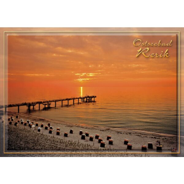 Rerik Postkarte Ansichtskarte Sonnenuntergang Meer Ostseebad