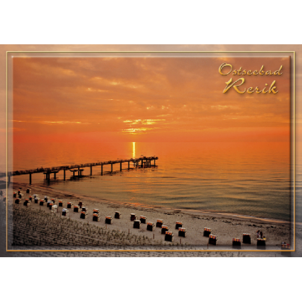 Rerik Postkarte Ansichtskarte Sonnenuntergang Meer Ostseebad