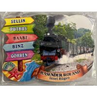 Insel Rügen Magnet Wegweiser mit Eisenbahn Rasender...