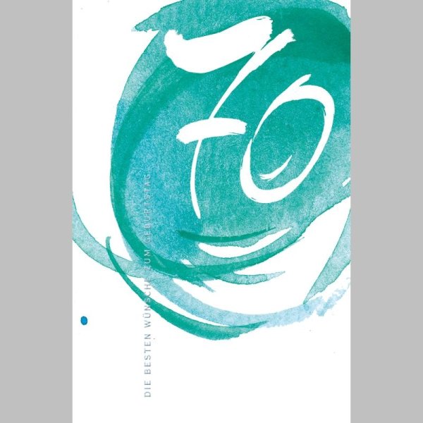 A – 70. Geburtstag - Karte mit Umschlag