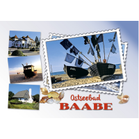 Baabe auf Rügen Magnet Fotomotive Ostseebad Briefmarken