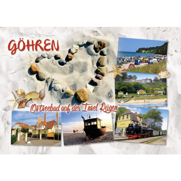 Göhren auf Rügen Magnet Foto Ostseebad auf der Insel Herz 5 Fotos