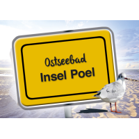 Insel Poel Magnet Foto Ortsschild Ostseebad