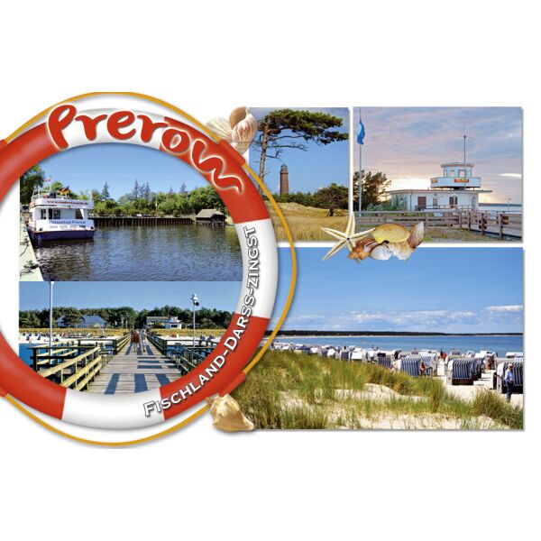 Prerow am Darß Magnet 5 Fotomotive Rettungsring Ostseebad Fischland