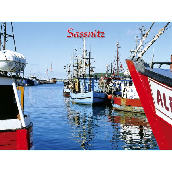 Sassnitz Insel Rügen Magnet Foto Fischereihafen Ostseeinsel