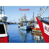 Sassnitz Insel Rügen Magnet Foto Fischereihafen...