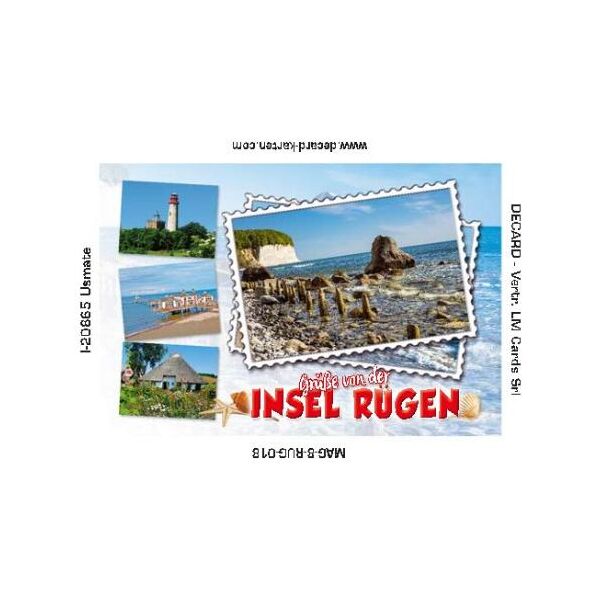 Insel Rügen Magnet 4 Fotos Grüße von der Ostseeinsel