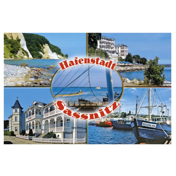 Sassnitz Magnet 5 Fotomotive Insel Rügen Hafenstadt