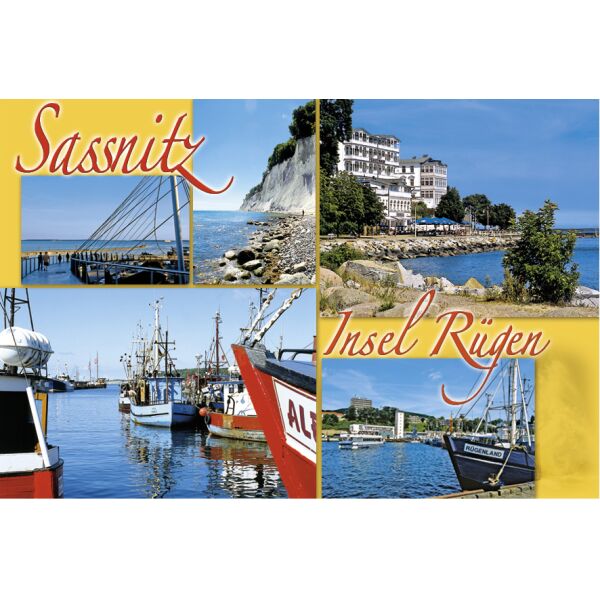 Sassnitz Magnet 5 Seemotive Insel Rügen Hafenstadt