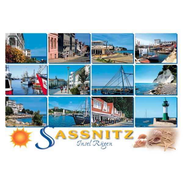 Sassnitz Magnet 12 Fotomotive Insel Rügen Hafenstadt
