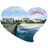 Kühlungsborn Magnet Herzform Ostseebad Strandansicht