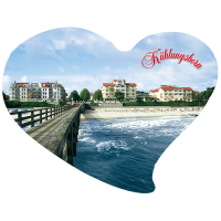 Kühlungsborn Magnet Herzform Ostseebad Strandansicht