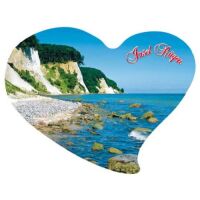 Insel Rügen Magnet Herzform Steilküstenansicht...