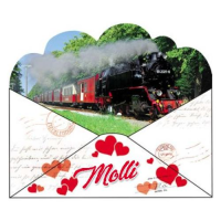 Bad Doberan Molli Magnet Briefform Herzen Eisenbahn