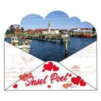 Insel Poel Magnet Briefform Herzen Ostseebad