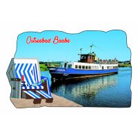 Baabe auf Rügen Magnet Strandkorb gestanzt Ostseebad