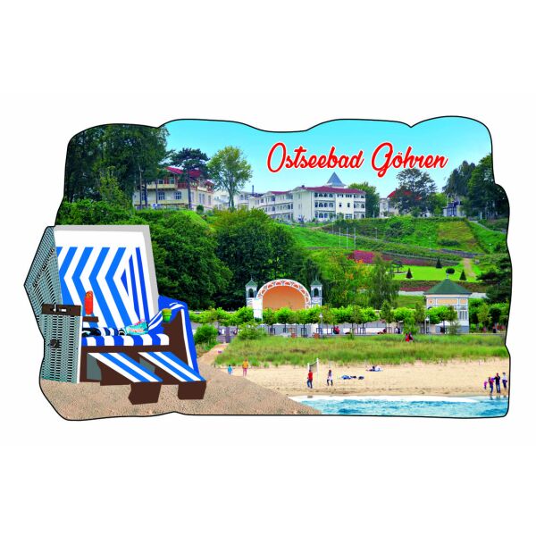 Göhren auf Rügen Magnet Strandkorb gestanzt Ostseebad
