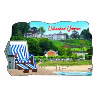Göhren auf Rügen Magnet Strandkorb gestanzt...