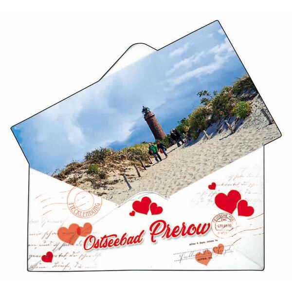 Prerow am Darß Magnet Briefform Herzen Strand Leuchtturm Ostseebad Fischland