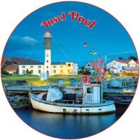 Insel Poel Magnet Magnetischer Teller Kreis Leuchtturm...