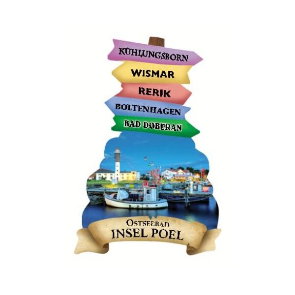 Insel Poel Magnet Wegweiser Ostseebad Leuchtturm