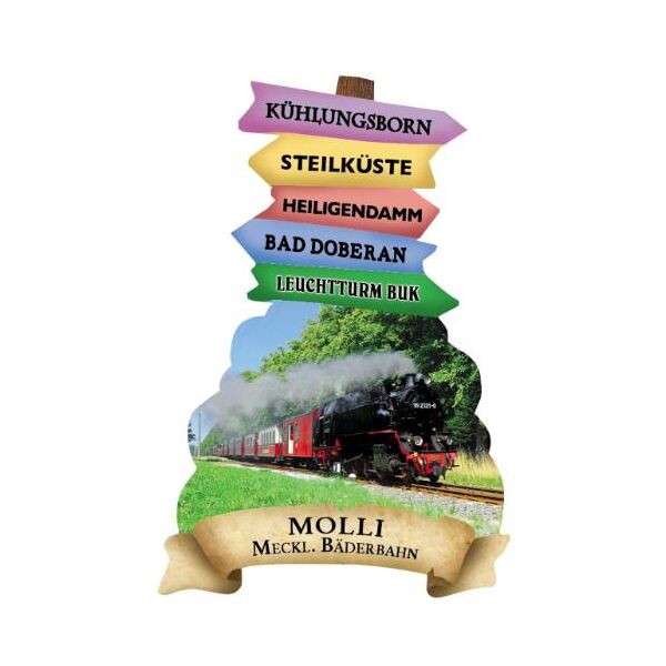 Bad Doberan Molli Magnet Wegweiser Eisenbahn Meckl. Bäderbahn