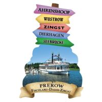 Prerow am Darß Magnet Wegweiser dampfer Ostseebad...