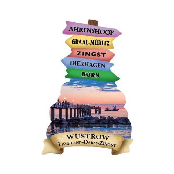 Wustrow Magnet Wegweiser Fischland-Darss-Zingst Ostseebad