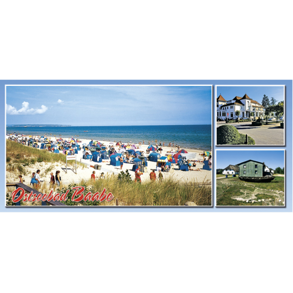 Baabe auf Rügen Magnet XL lang 3 Bilder Ostseebad