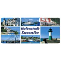 Sassnitz Magnet XL lang 7 Fotos Insel Rügen Hafenstadt