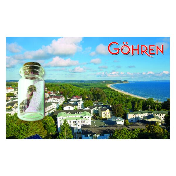 Göhren auf Rügen Magnet kleine Flasche Fotomotiv Ostseebad Bucht