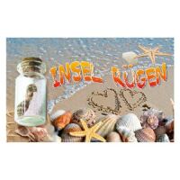 Insel Rügen Magnet mit kleiner Flasche Herzen...