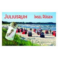 Insel Rügen Magnet mit kleiner Flasche Juliusruh...
