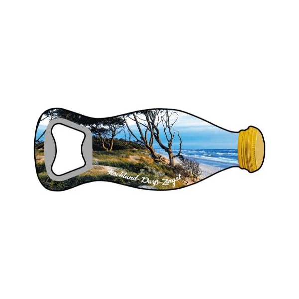 Fischland-Darß-Zingst Flaschenöffner Magnet Flaschenform Strandbild