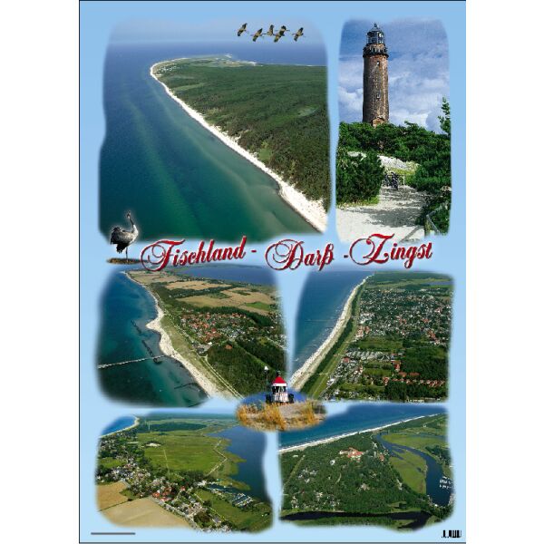 Fischland-Darß-Zingst Poster 50x70cm Luftaufnahme