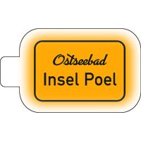 Insel Poel Schlüsselanhänger Leder weiß...